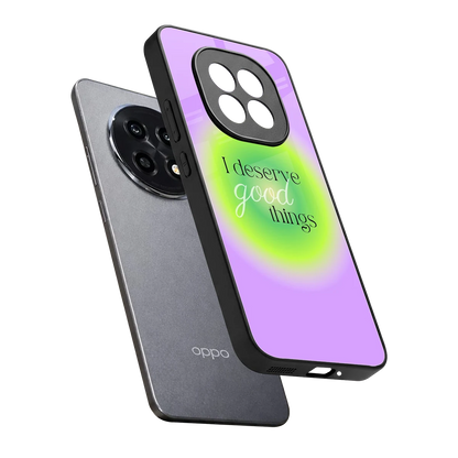 Worthy Glow sleek oppo f29 pro 5g cover with tempered glass back and TPU edges