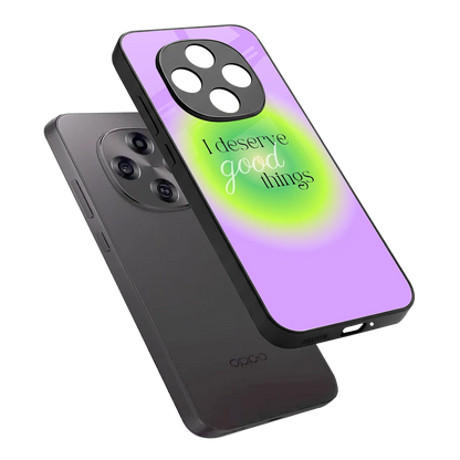 Worthy Glow sleek oppo f31 pro 5g cover with tempered glass back and TPU edges