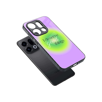Worthy Glow sleek oppo find x9 cover with tempered glass back and TPU edges