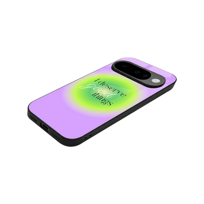 Worthy Glow stylish phone case for google pixel 10 | glossy glass and slim fit
