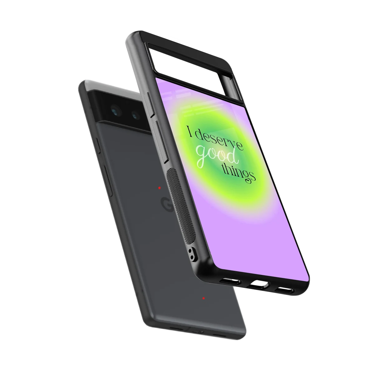 Worthy Glow sleek google pixel 6 cover with tempered glass back and TPU edges
