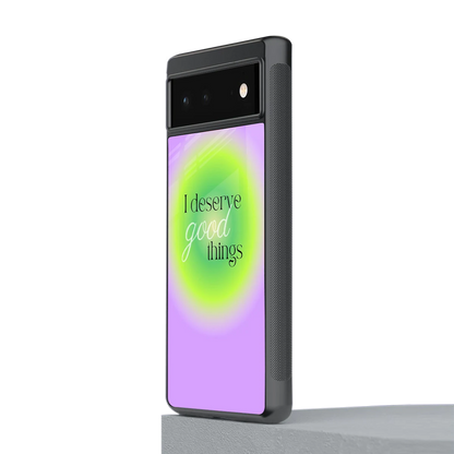 Worthy Glow stylish phone case for google pixel 6a | glossy glass and slim fit