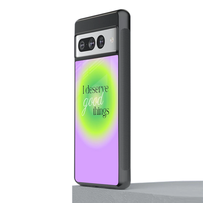 Worthy Glow stylish phone case for google pixel 7 pro | glossy glass and slim fit