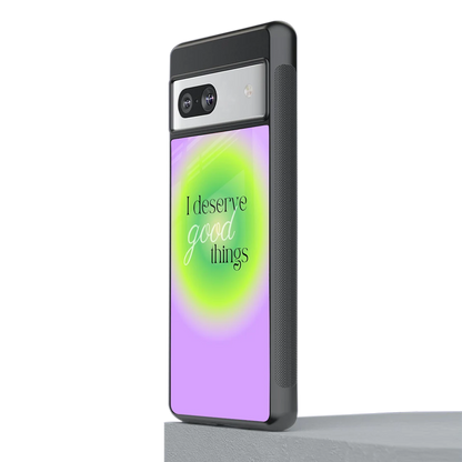 Worthy Glow stylish phone case for google pixel 7 | glossy glass and slim fit