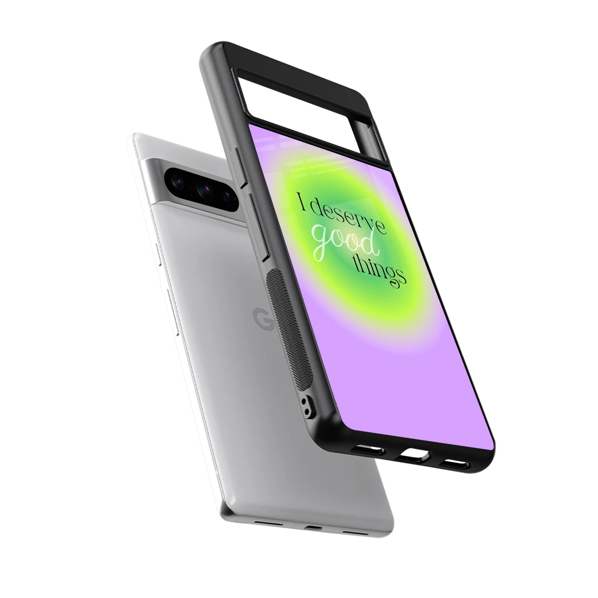 Worthy Glow sleek google pixel 8 pro cover with tempered glass back and TPU edges