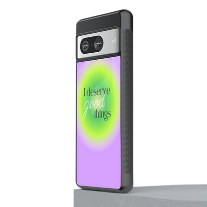 Worthy Glow stylish phone case for google pixel 8 | glossy glass and slim fit