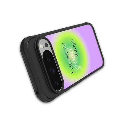 Worthy Glow stylish phone case for google pixel 9 pro | glossy glass and slim fit