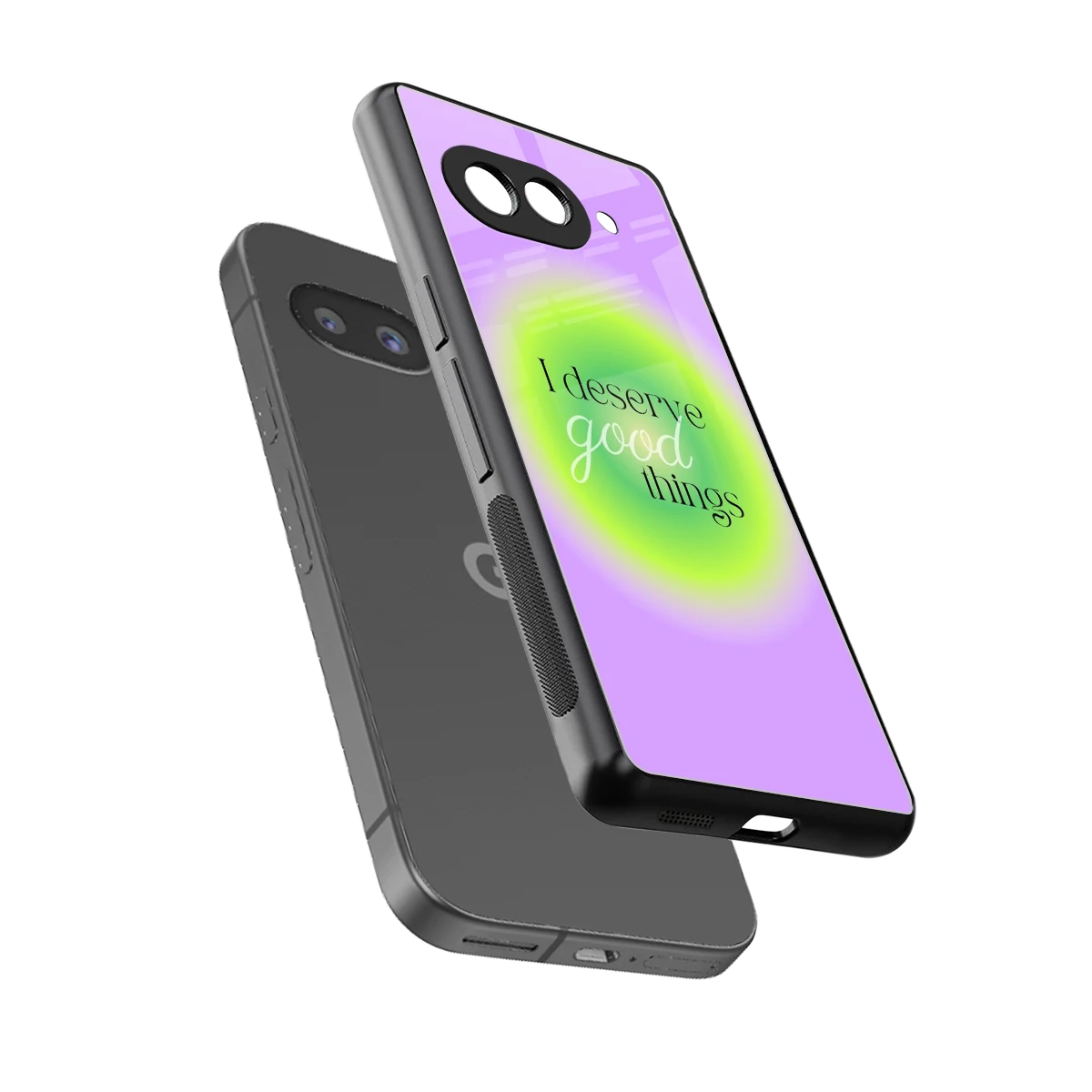 Worthy Glow sleek google pixel 10a cover with tempered glass back and TPU edges