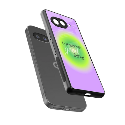 Worthy Glow sleek google pixel 10a cover with tempered glass back and TPU edges