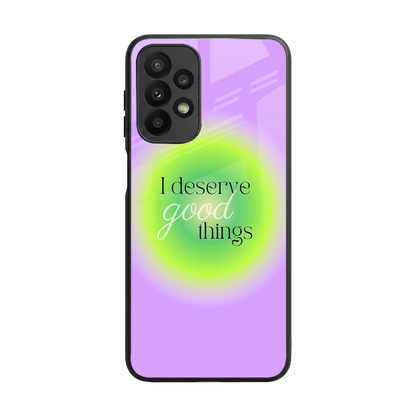 Worthy Glow back phone cover | glass case for samsung galaxy a23