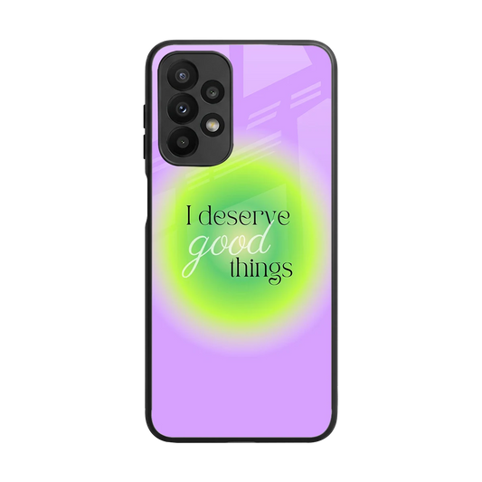 Worthy Glow back phone cover | glass case for samsung galaxy a23