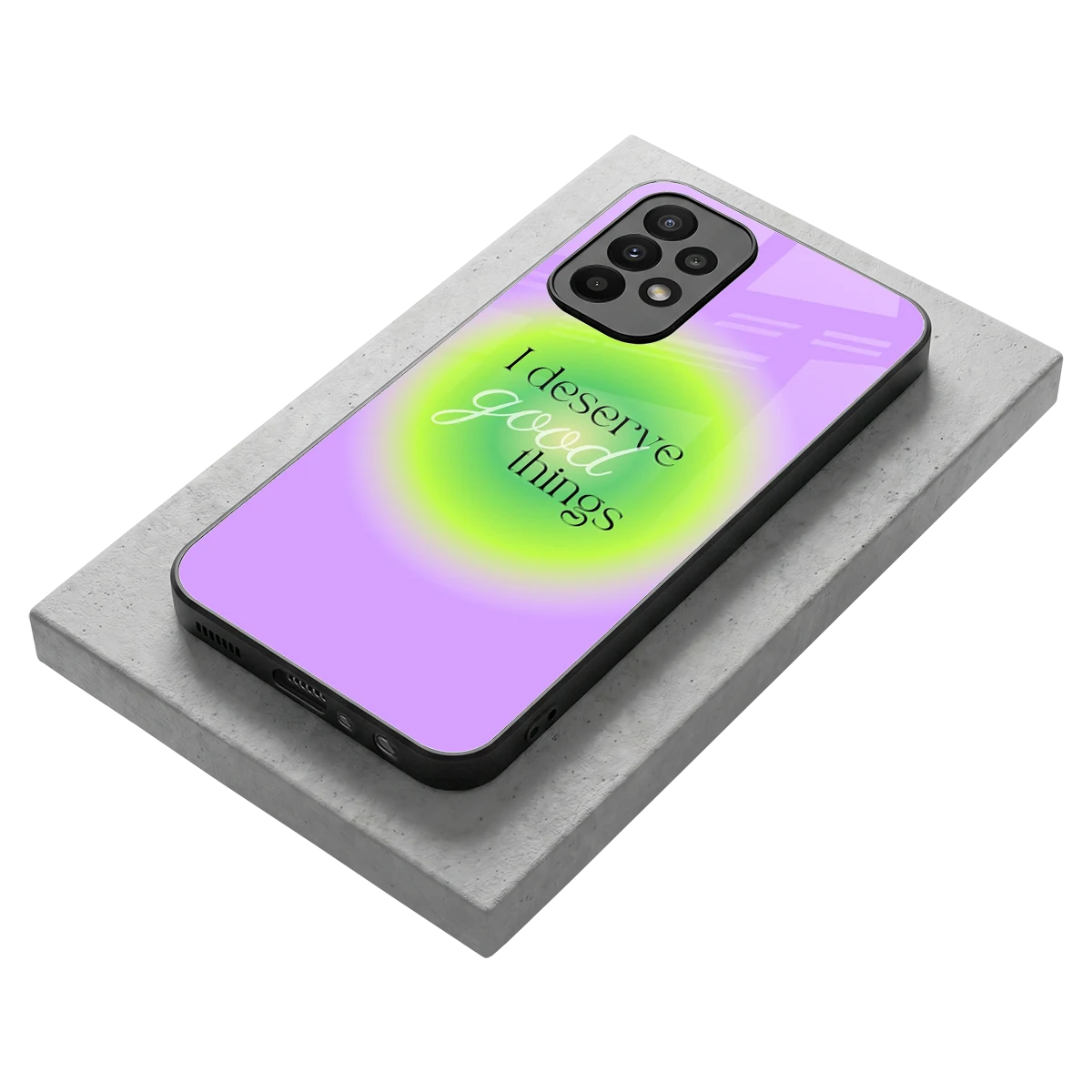 Worthy Glow stylish phone case for samsung galaxy a23 | glossy glass and slim fit