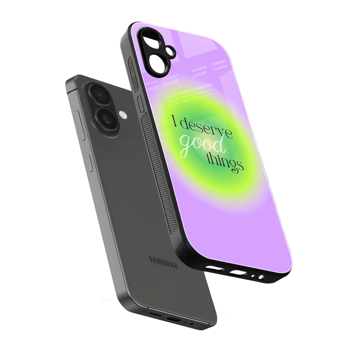 Worthy Glow sleek samsung galaxy a06 5g cover with tempered glass back and TPU edges