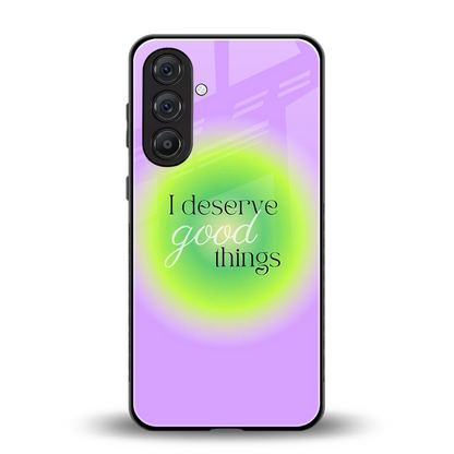 Worthy Glow back phone cover | glass case for samsung galaxy a14 5g