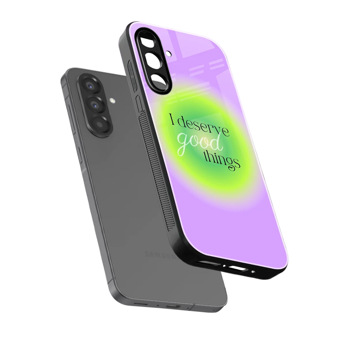 Worthy Glow sleek samsung galaxy a17 5g cover with tempered glass back and TPU edges