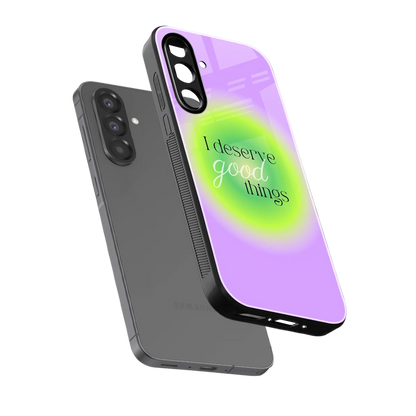 Worthy Glow sleek samsung galaxy a17 5g cover with tempered glass back and TPU edges