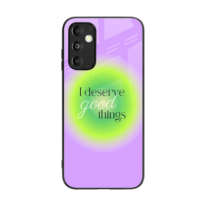 Worthy Glow back phone cover | glass case for samsung galaxy m14 5g