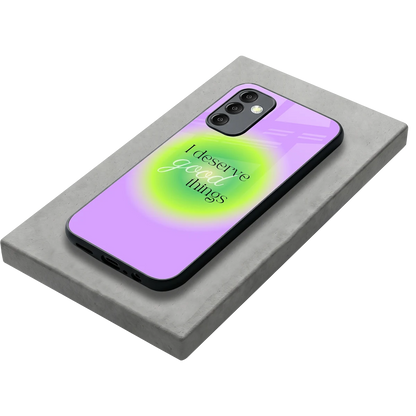 Worthy Glow stylish phone case for samsung galaxy m14 5g | glossy glass and slim fit