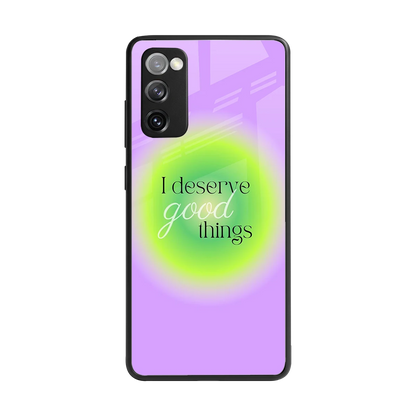 Worthy Glow back phone cover | glass case for samsung galaxy s20 fe