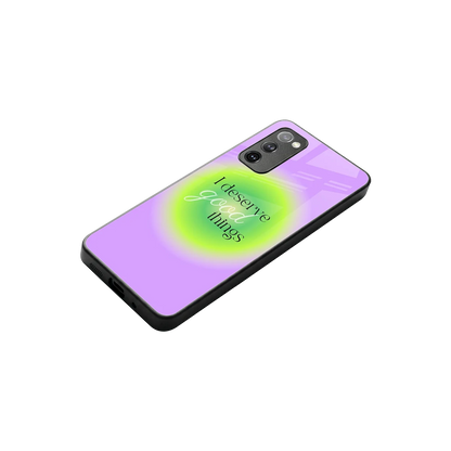 Worthy Glow stylish phone case for samsung galaxy s20 fe | glossy glass and slim fit
