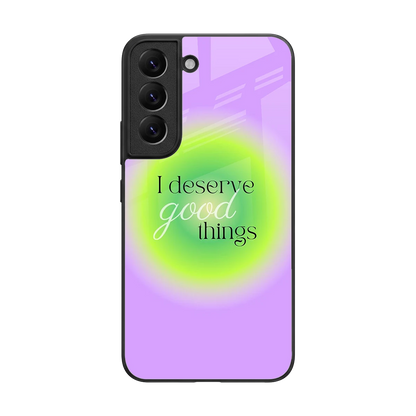 Worthy Glow back phone cover | glass case for samsung galaxy s22