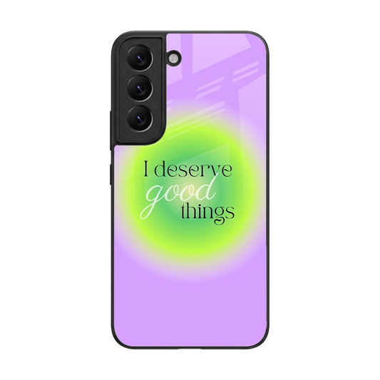 Worthy Glow back phone cover | glass case for samsung galaxy s22