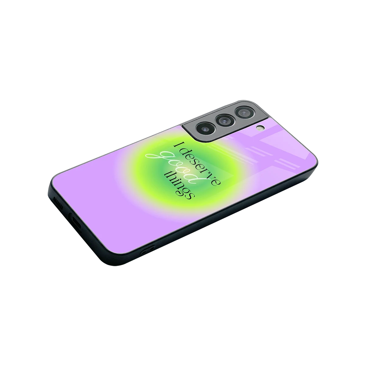 Worthy Glow stylish phone case for samsung galaxy s22 | glossy glass and slim fit