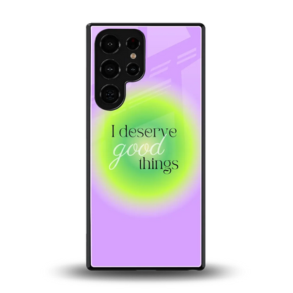 Worthy Glow back phone cover | glass case for samsung galaxy s25 ultra
