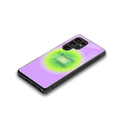 Worthy Glow stylish phone case for samsung galaxy s25 ultra | glossy glass and slim fit