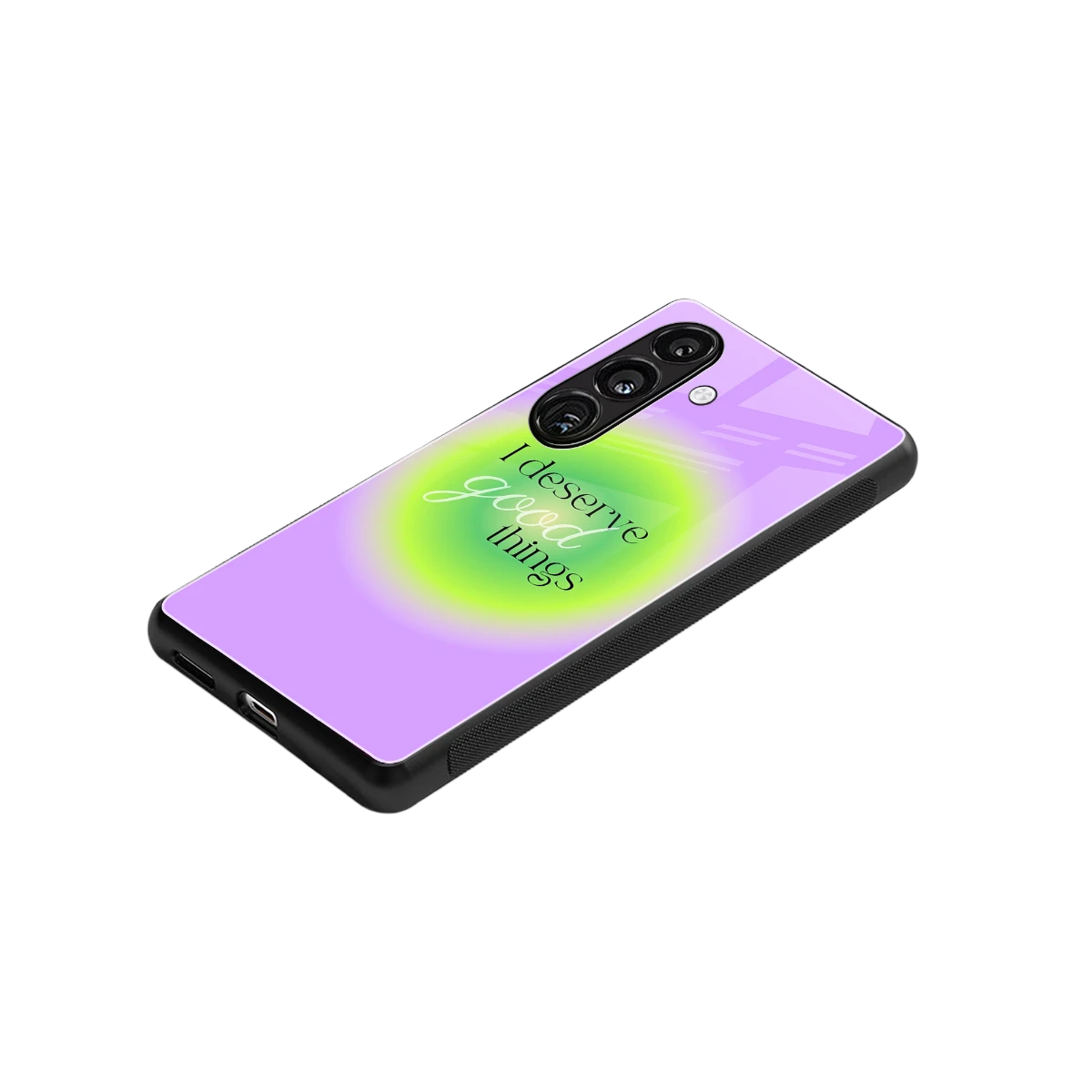 Worthy Glow stylish phone case for samsung galaxy s24 | glossy glass and slim fit