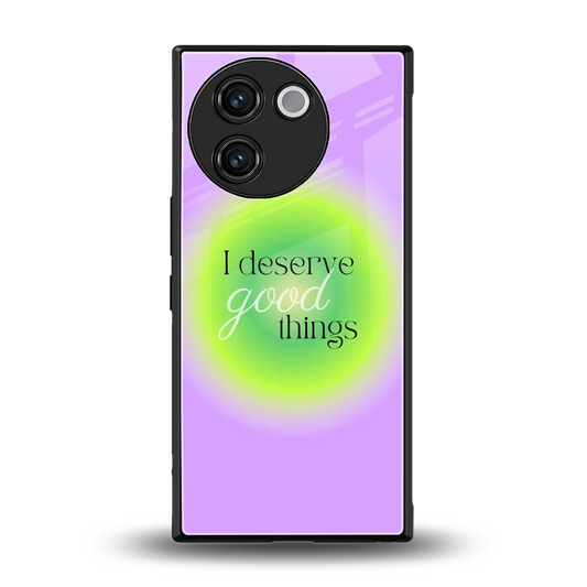 Worthy Glow back phone cover | glass case for vivo v30e