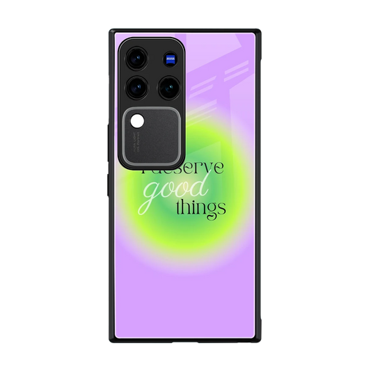 Worthy Glow back phone cover | glass case forvivo v30 pro