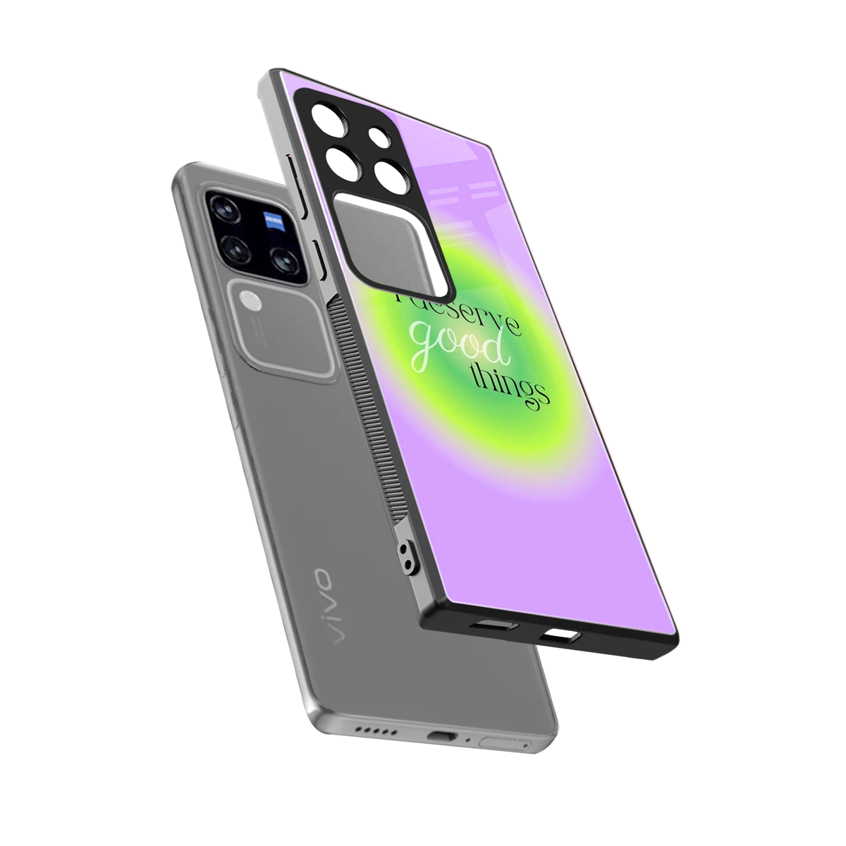 Worthy Glow sleekvivo v30 pro cover with tempered glass back and TPU edges