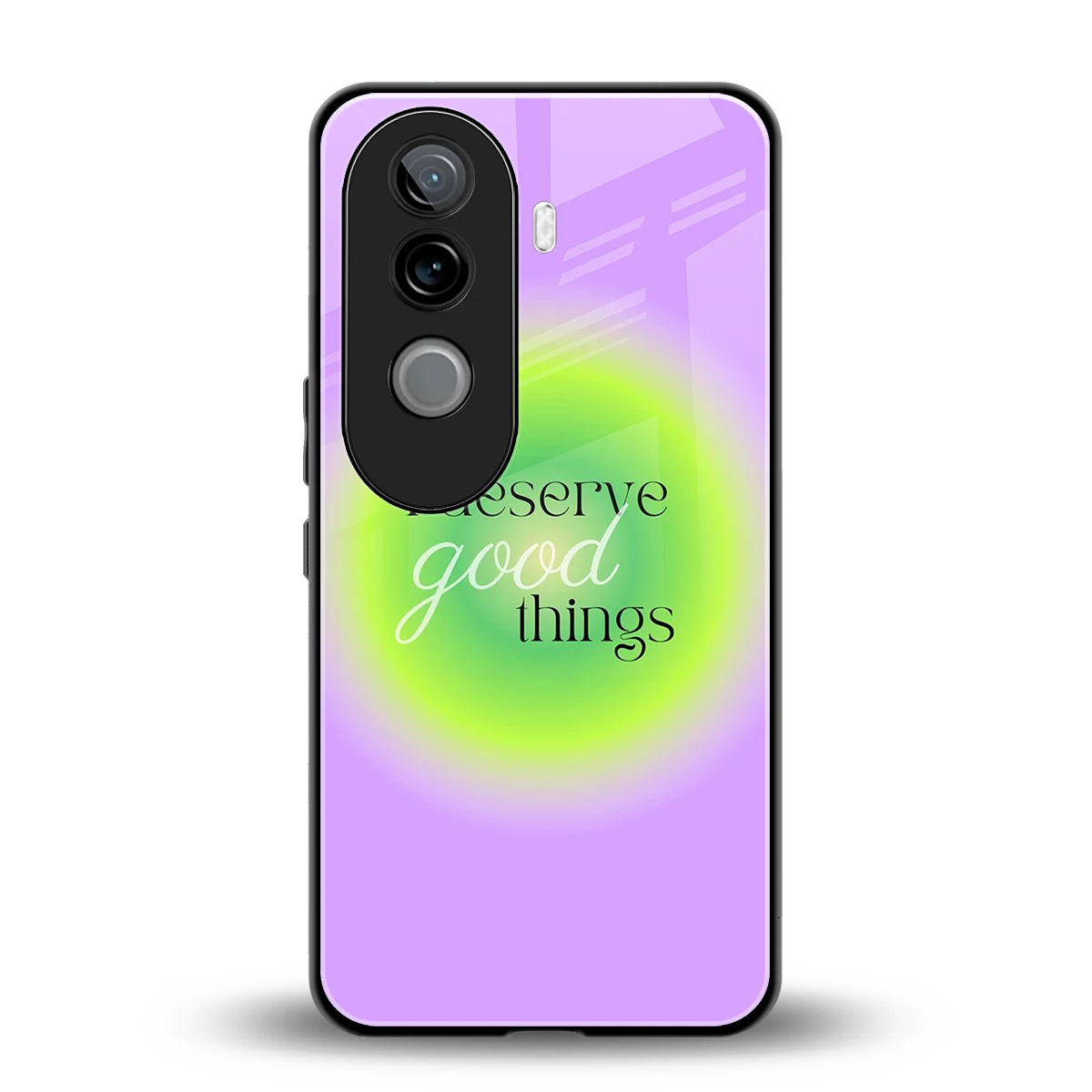 Worthy Glow back phone cover | glass case for vivo v40e