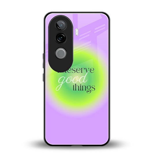 Worthy Glow back phone cover | glass case for vivo v40e