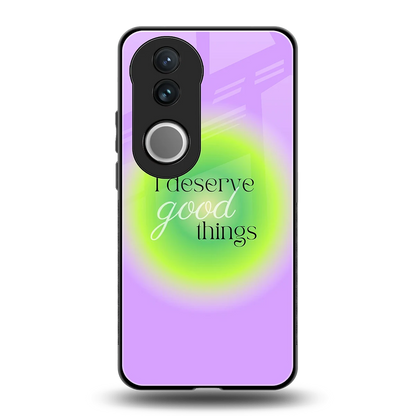 Worthy Glow back phone cover | glass case for vivo v50