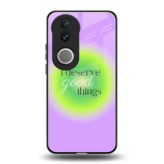 Worthy Glow back phone cover | glass case for vivo v50