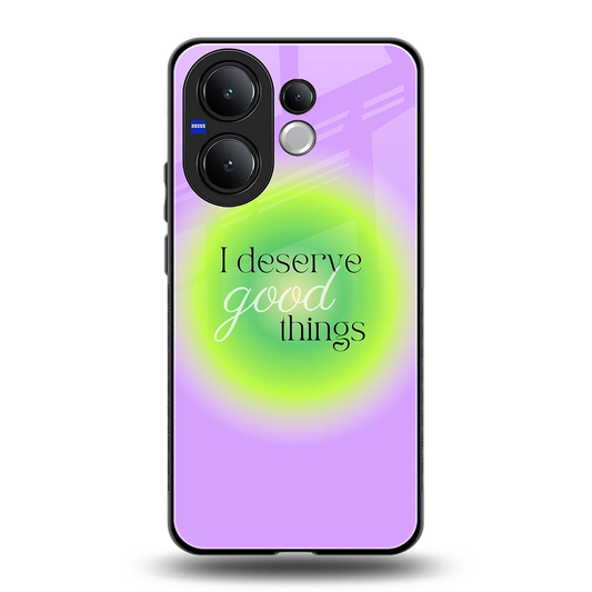 Worthy Glow back phone cover | glass case for vivo v60