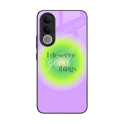 Worthy Glow back phone cover | glass case for vivo v70 fe