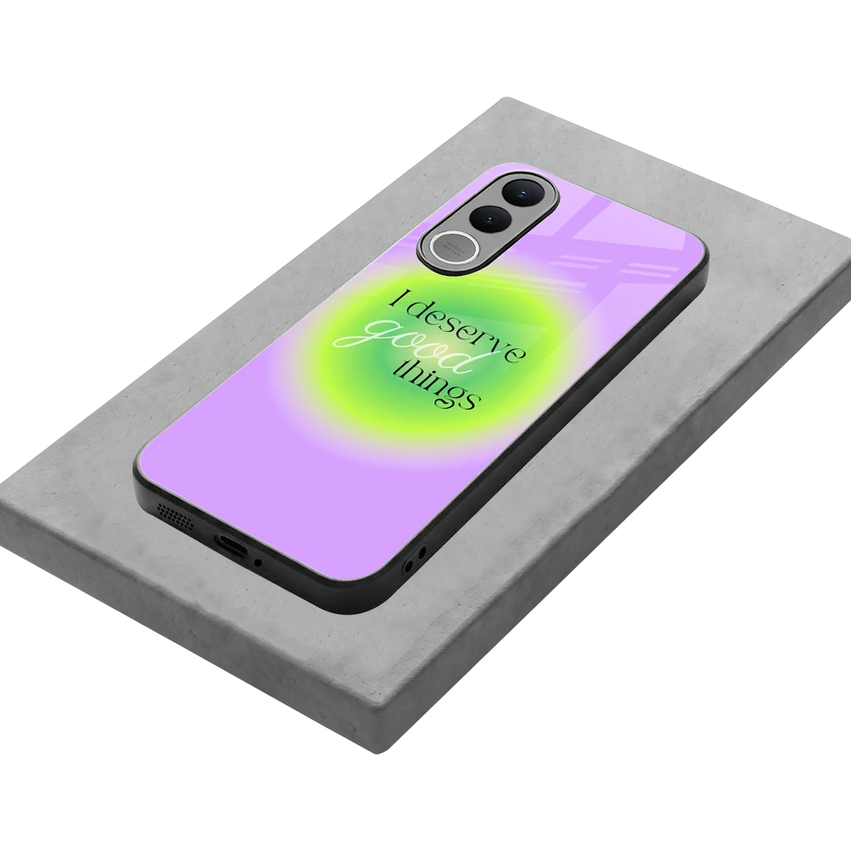 Worthy Glow stylish phone case for vivo v70 fe | glossy glass and slim fit