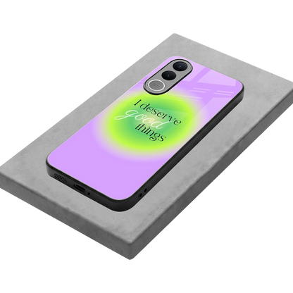 Worthy Glow stylish phone case for vivo v70 fe | glossy glass and slim fit