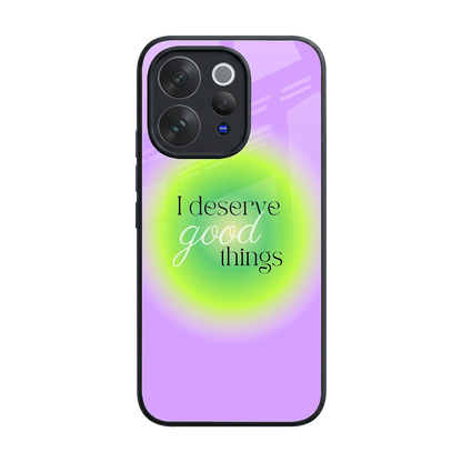 Worthy Glow back phone cover | glass case for vivo v70