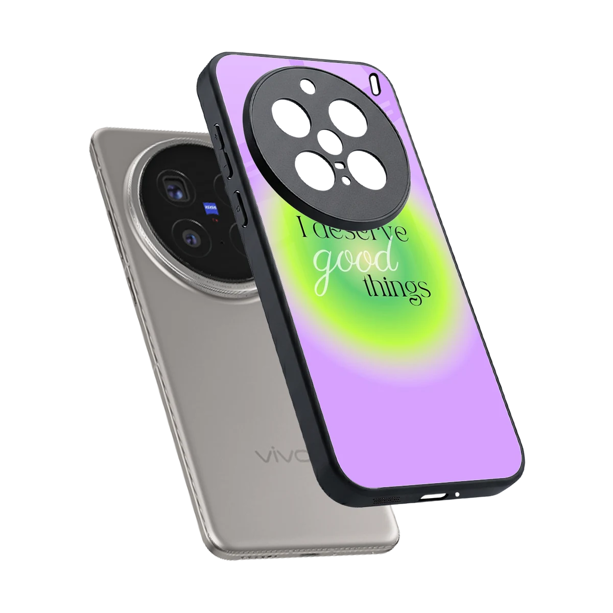 Worthy Glow sleek vivo x200 pro cover with tempered glass back and TPU edges