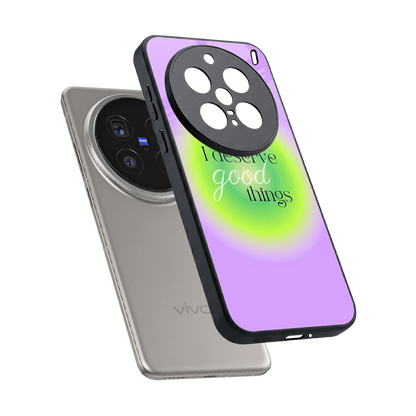 Worthy Glow sleek vivo x200 pro cover with tempered glass back and TPU edges