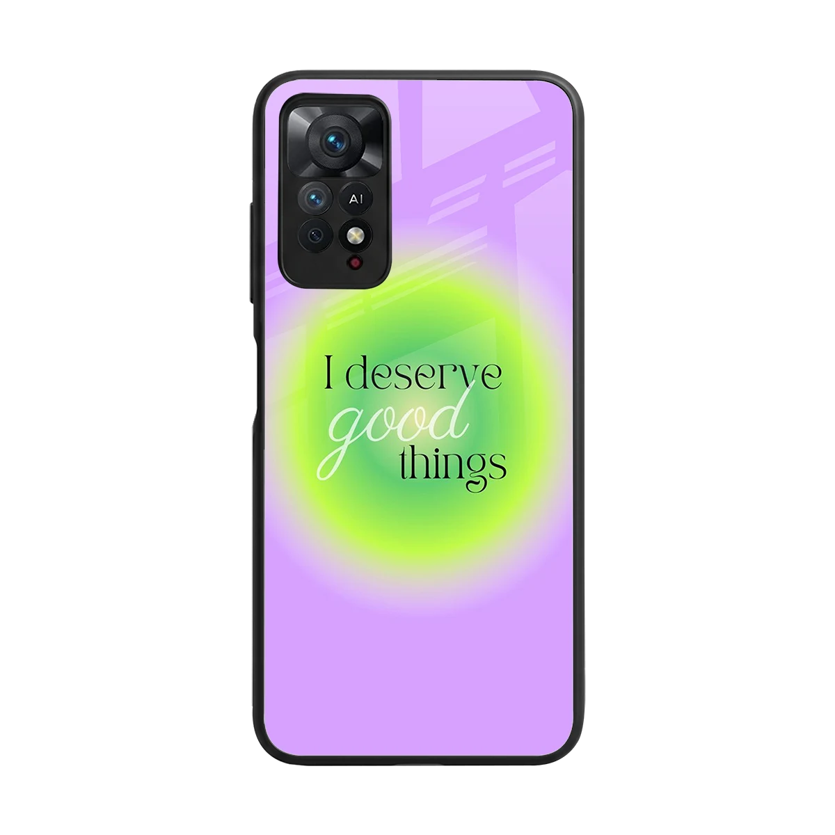 Worthy Glow back phone cover | glass case for redmi note 11 pro