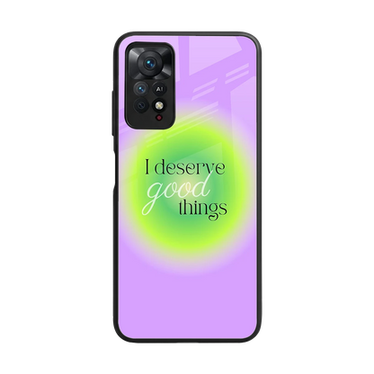 Worthy Glow back phone cover | glass case for redmi note 11 pro