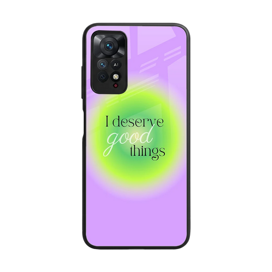 Worthy Glow back phone cover | glass case for redmi note 11 pro