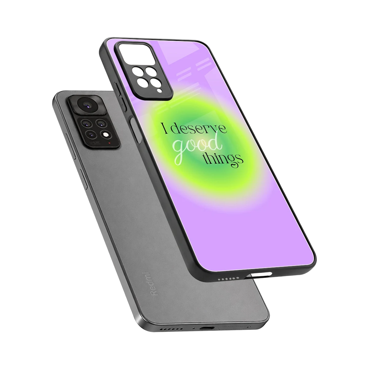 Worthy Glow sleek redmi note 11 pro cover with tempered glass back and TPU edges