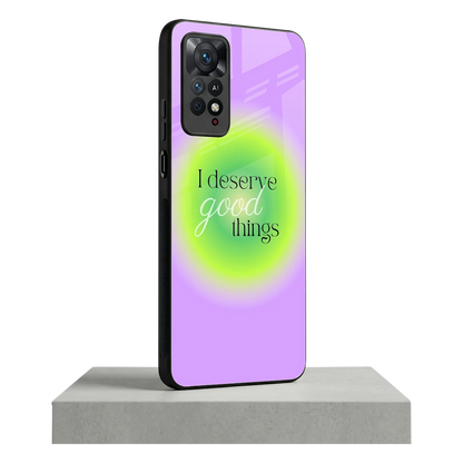 Worthy Glow redmi note 11 pro mobile cover | shockproof glass phone case