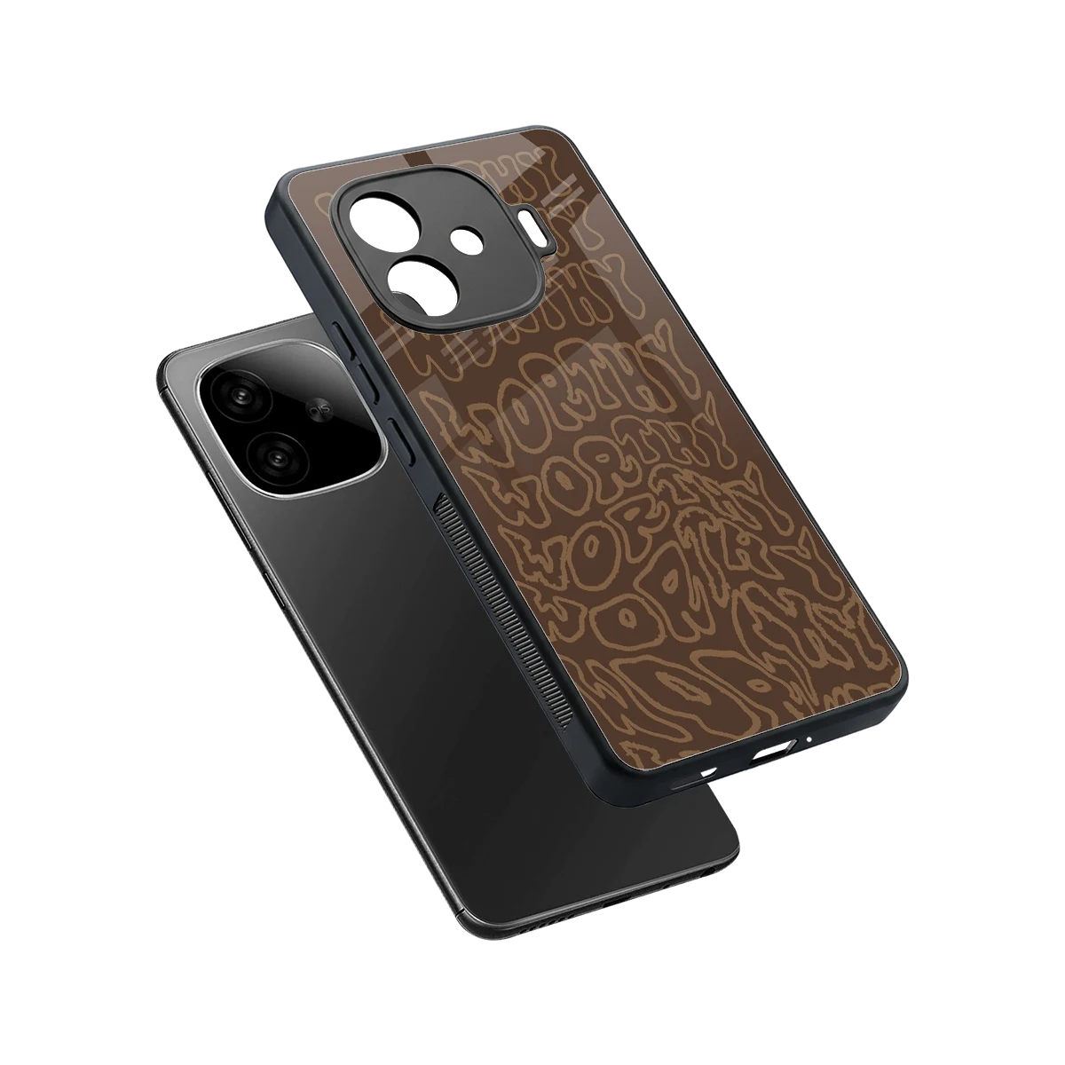 Worthy sleek iqoo neo 10r 5g cover with tempered glass back and TPU edges